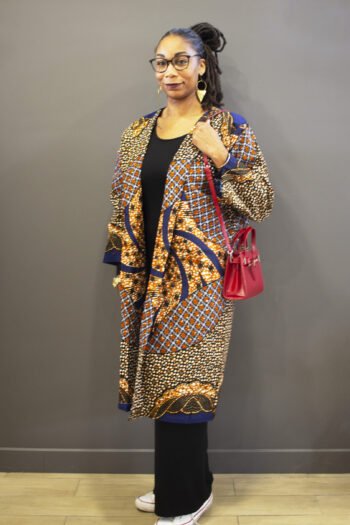 kimono hawa bleu 100% coton